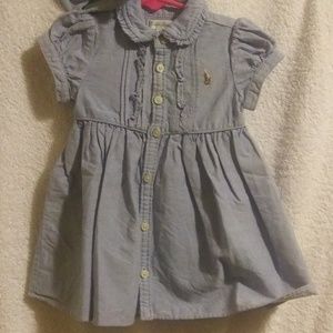 Ralph Lauren Chambray Dress w/ Bloomers Sz. 9 Mo